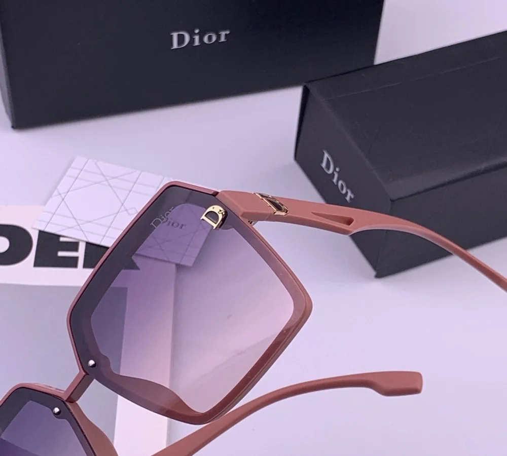 Dior Pink-Brown Gradient Frame Sunglasses with D Logo Detail